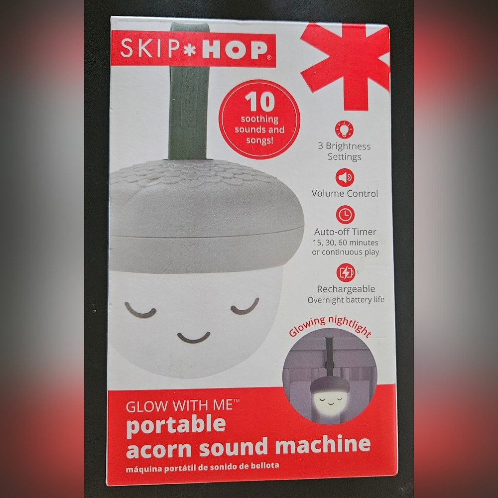 Skip Hop Gray Portable Acorn Sound Machine